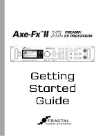 Preview for 1 page of Fractal Axe-Fx II XL Getting Started Manual