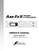 Предварительный просмотр 1 страницы Fractal Axe-Fx Owner'S Manual