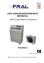 Preview for 1 page of Fral FACSW22.1 Use And Maintenance Manual