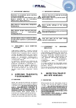 Preview for 6 page of Fral FD750 TCR Installation, Use And Maintenance Manual