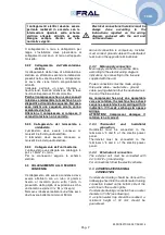 Предварительный просмотр 11 страницы Fral FD750 TCR Installation, Use And Maintenance Manual