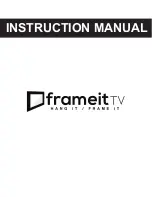 Preview for 1 page of Frameit TV FRAME iT Instruction Manual