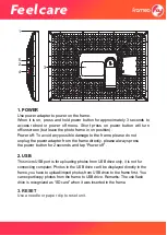 Preview for 2 page of frameo Feelcare HN-DPF1008 User Manual