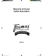 Framus custom shop series User Manual preview