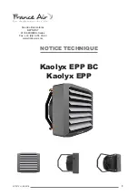 Предварительный просмотр 1 страницы France Air KAOLYX EPP 10S Manual