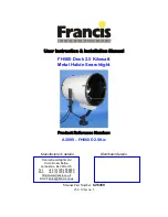 Francis Searchlights A2899 User Instruction & Installation Manual preview