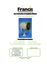 Francis Searchlights A6172 User Instruction & Installation Manual preview