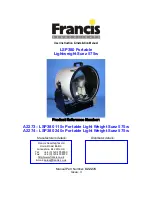 Francis Searchlights LSP380 User Instruction & Installation Manual предпросмотр