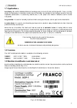 Preview for 7 page of FRANCO 1809001 Instruction Manual