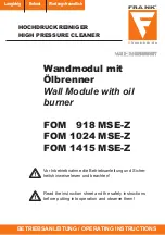 Frank FOM 1024 MSE-Z Operating Instructions Manual предпросмотр