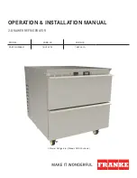 Preview for 1 page of Franke 18012473 Operation & Installation Manual