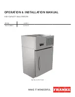 Preview for 1 page of Franke 18014457 Operation & Installation Manual