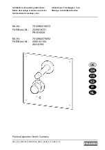 Franke 2000101164 Installation And Operating Instructions Manual preview