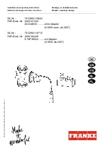 Franke 2000101328 Installation And Operating Instructions Manual preview