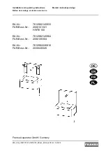 Preview for 1 page of Franke 2000101341 Installation And Operating Instructions Manual