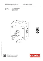 Franke 2000102675 Installation And Operating Instructions Manual preview