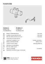 Franke 2030012758 Installation And Operating Instructions Manual preview