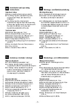 Preview for 3 page of Franke 2030012758 Installation And Operating Instructions Manual