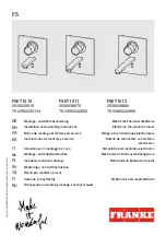 Предварительный просмотр 1 страницы Franke 2030029015 Installation And Operating Instructions Manual