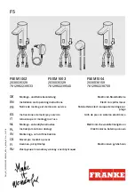 Franke 2030035328 Installation And Operating Instructions Manual предпросмотр