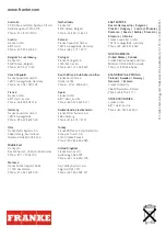 Preview for 59 page of Franke 2030038681 Nstallation And Operating Instructions