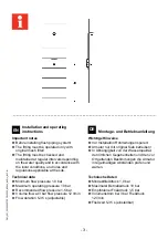 Предварительный просмотр 3 страницы Franke 2030040072 Installation And Operating Instructions Manual