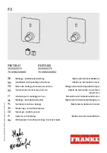 Franke 2030040374 Installation And Operating Instructions Manual предпросмотр