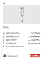 Предварительный просмотр 1 страницы Franke 2030066749 Installation And Operating Instructions Manual