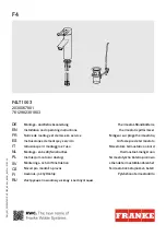 Franke 2030067801 Installation And Operating Instructions Manual предпросмотр