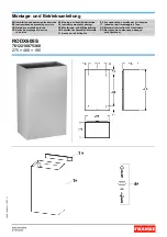 Franke 7612210075360 Installation And Operating Instructions предпросмотр