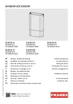 Предварительный просмотр 1 страницы Franke ACXX2016 2030057071 Installation And Operating Instructions Manual