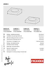 Preview for 1 page of Franke ANIMA ANMX500 Installation And Operating Instructions Manual