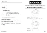 Franke ANMX330 Mounting Instruction And Manual preview