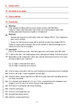 Предварительный просмотр 7 страницы Franke AQCT0073 Installation And Operating Instructions Manual