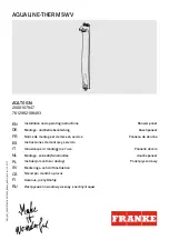 Preview for 1 page of Franke AQUALINE-THERM SWV AQLT0036 Installation And Operating Instructions Manual