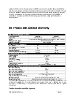 Preview for 18 page of Franke BBR Series Installation & Operating Manual