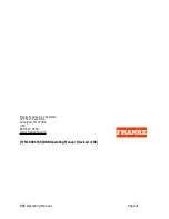 Preview for 21 page of Franke BBR Series Installation & Operating Manual