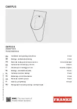 Preview for 1 page of Franke CAMPUS CMPX538 Installation And Operating Instructions Manual