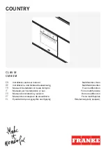 Franke CL 85 M Installation And User Manual предпросмотр