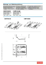 Franke CMPX502N Installation And Operating Instructions Manual preview