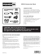 Franke DFD901 Instruction Sheet preview