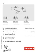 Preview for 1 page of Franke F3ET1001 Installation And Operating Instructions Manual