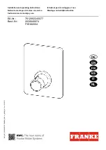 Franke F3S-Mix Installation And Operating Instructions Manual preview