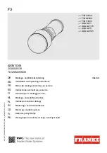 Preview for 1 page of Franke F3SM1008 Installation And Operating Instructions Manual