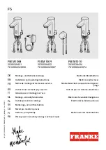 Franke F5EM1008 2030039431 Installation And Operating Instructions Manual предпросмотр