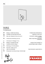 Предварительный просмотр 1 страницы Franke F5LM2007 Installation And Operating Instructions Manual