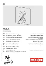 Franke F5ST2013 Installation And Operating Instructions Manual preview