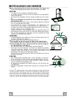 Preview for 32 page of Franke FCH 906 Instructions For Use And Installation