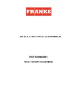 Franke FCTSH90XB1 Instruction & Installation Manual preview