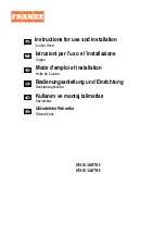 Preview for 1 page of Franke FDB 10078 I Instructions For Use And Installation